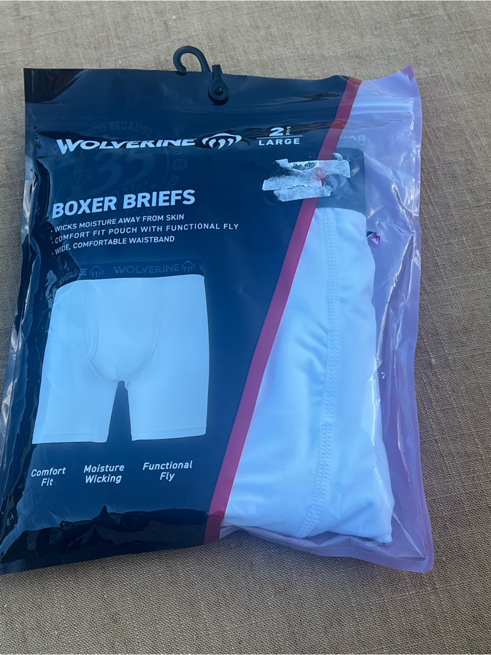 Wolverine White Men’s Moisture Wicking Boxer Briefs - Pack of 2